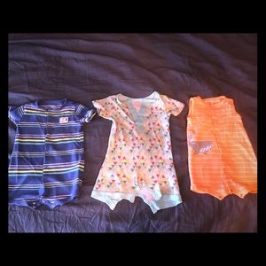 3 Rompers Size 12 months